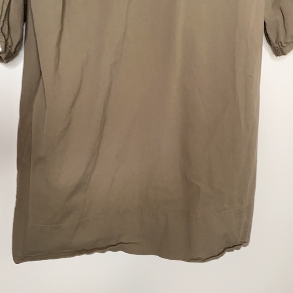 Everlane Cotton Green Button Up Dress Size 12 - Picture 10 of 10